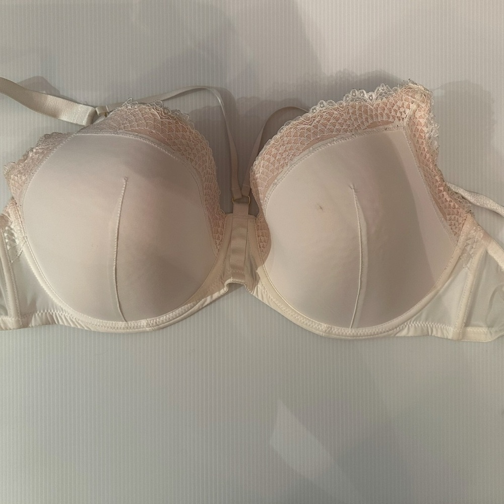 Adore Me Cream Lace Bra